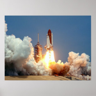 Affiche Lancement de la navette spatiale Challenger (STS-5