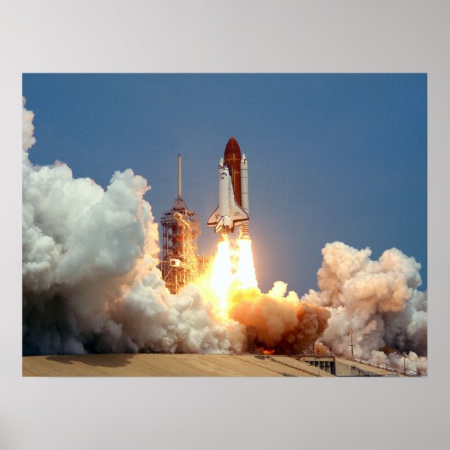Affiche Lancement de la navette spatiale Challenger (STS-5 (Devant)