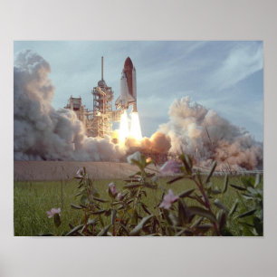 Affiche Lancement de la navette spatiale Challenger (STS-5