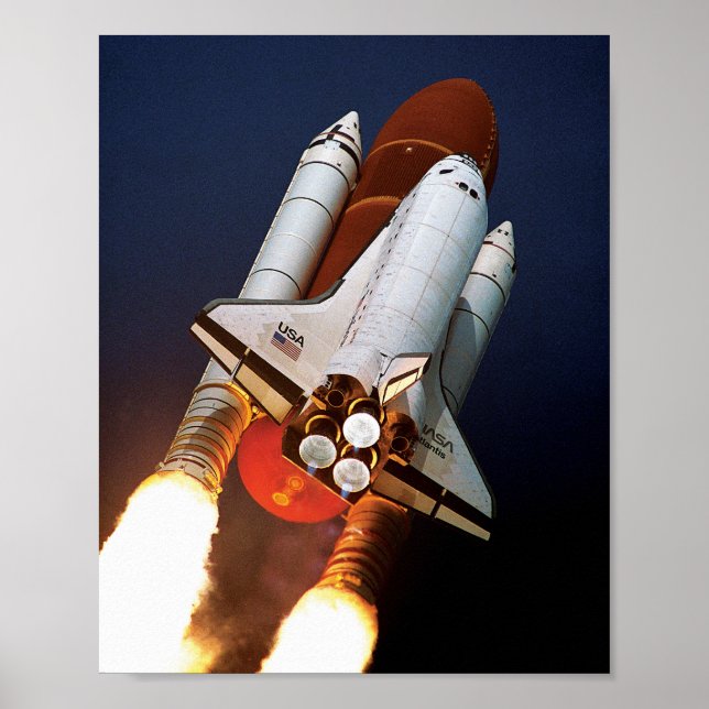 Affiche Lancement de la navette spatiale de la NASA STS-45 (Devant)