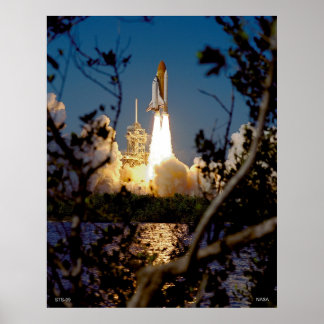 Affiche Lancement de la navette spatiale STS-99
