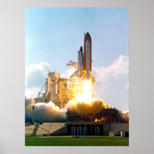 Affiche Lancement de navette spatiale l'Atlantide