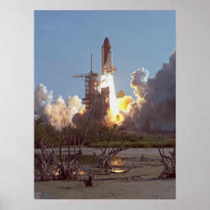 Affiche Lancement de Space Shuttle Discovery (STS-41D)