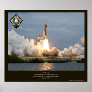 Affiche Lancement final STS-135 l'Atlantide de navette