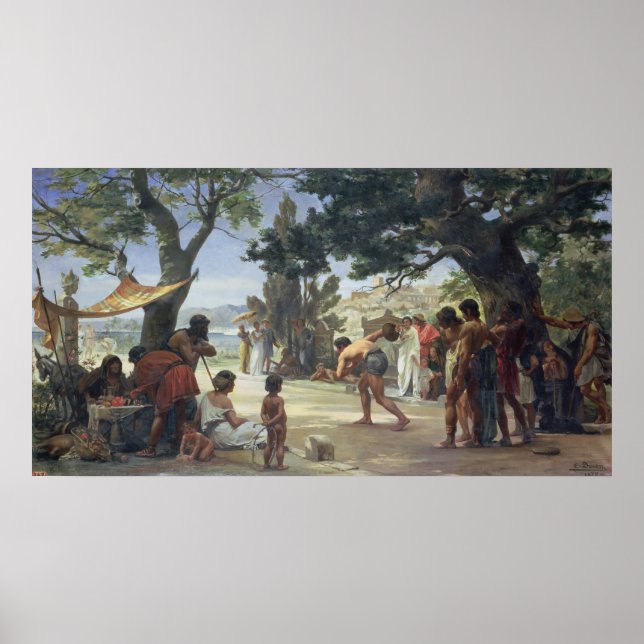 Affiche Lancer le Disque, 1875 (Devant)