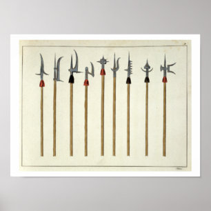 Affiche Lances, lances, halebardes et partisanes, plat