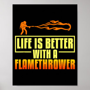 Affiche Lanceur de fleurs à feu Quotes de lance-flammes