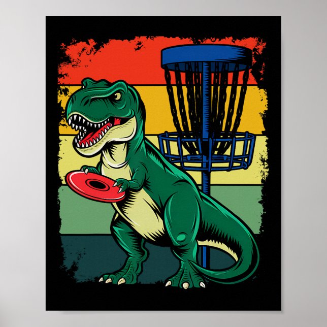 Affiche Lanceur Récréatif de Dinosaure T Rex Frisbee Dino  (Devant)