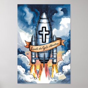 Affiche Lancez-vous dans l'Aventure de Dieu Nurserie Enfan