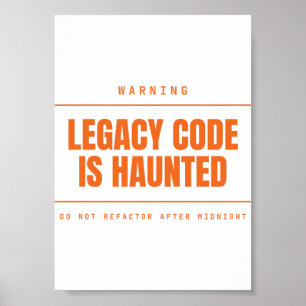Affiche L'ancien code est hanté Drôle de programmeur dével