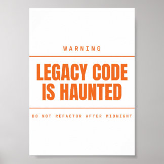 Affiche L'ancien code est hanté Drôle de programmeur dével