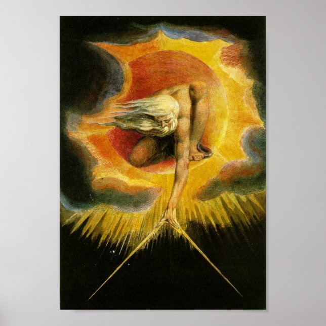 Affiche L'Ancien Des Jours Peinture William Blake (Devant)