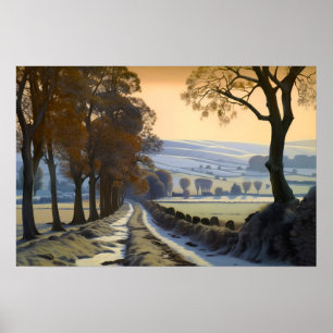 Affiche L'ancienne route de campagne