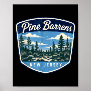 Affiche Landes de pins new jersey forêt nature extérieur