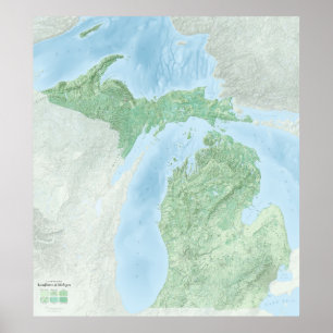 Affiche Landform du Michigan