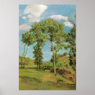 Affiche Landscape Paysage Frederic Bazille Impressionist