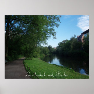 Affiche Landwehrkanal à Berlin, Allemagne