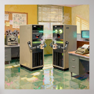 Affiche « Langage Machine » - Technologie humoristique