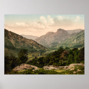 Affiche Langdale Valley, Lake District, Cumbria, Angleterr
