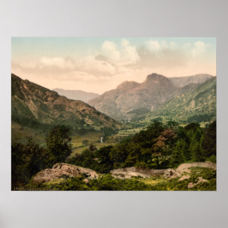 Affiche Langdale Valley, Lake District, Cumbria, Angleterr