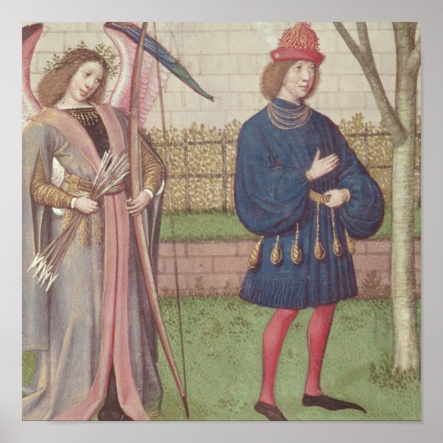 Affiche L'Ange de l'Amour apparaissant à un amant dans le  (Devant)