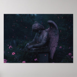 Affiche L'ange du deuil Ruines du cimetière bioluminesce