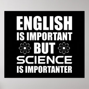 Affiche L'Anglais Est Important, Mais La Science Est Impor