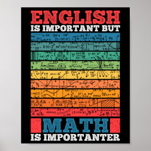 Affiche L'Anglais Est Important Mais Les Maths Sont Import