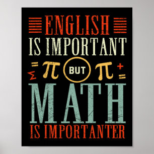 Affiche L'Anglais Est Important Mais Les Maths Sont Import