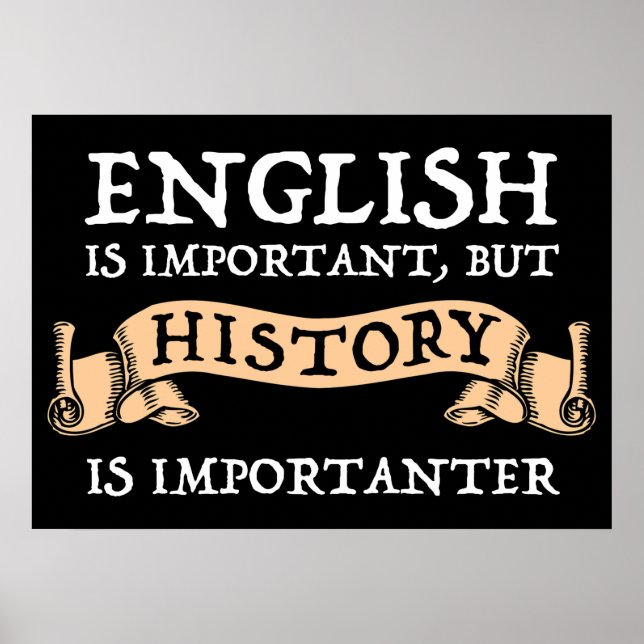 Affiche L'Anglais Est Important, Mais L'Histoire Est Impor (Devant)