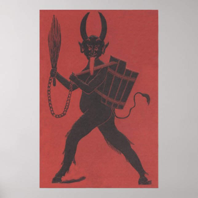 Affiche Langue de chaîne du commutateur Krampus rouge (Devant)