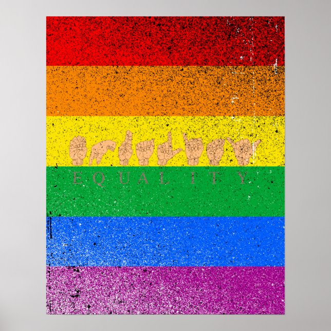 AFFICHE LANGUE DE SIGNE POUR L'ÉGALITÉ (Devant)