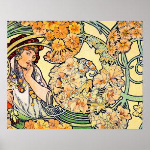 Affiche Langue des fleurs par Alphonse Mucha
