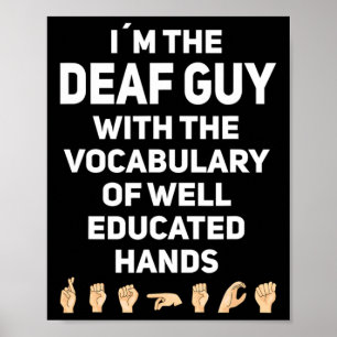Affiche Langue des signes à la main ASL Savoir de la main 