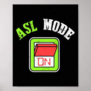 Affiche Langue des signes américaine Lsa Je suis sourd Sen