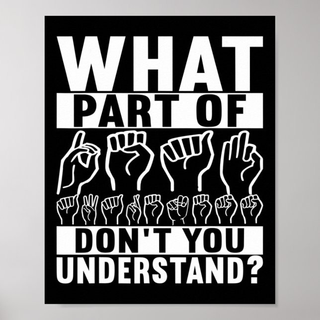 Affiche Langue des signes américaine - Sensibilisation des (Devant)