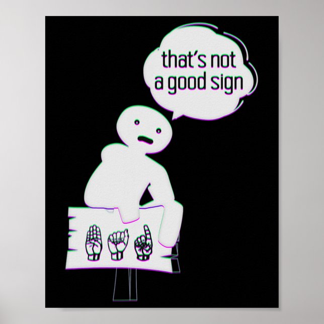 Affiche Langue des signes ASL Amérique de la main Talking  (Devant)