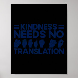 Affiche Langue Des Signes ASL Besoin De Bonne Traduction