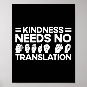Affiche Langue Des Signes Asl Besoin De Bonne Traduction