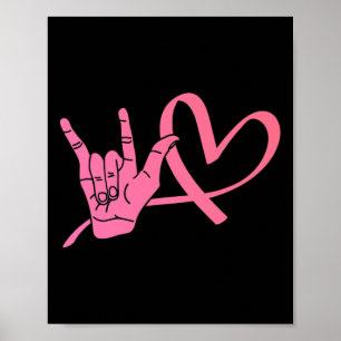 Affiche Langue des signes de conscience Amour Asl Enseigna