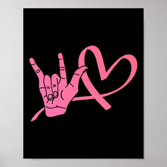 Affiche Langue des signes de conscience Amour Asl Enseigna (Devant)
