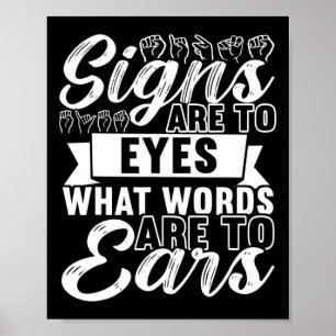 Affiche Langue des signes de sensibilisation Langue des si