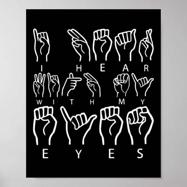 Affiche Langue des signes de sensibilisation Langue des si (Devant)