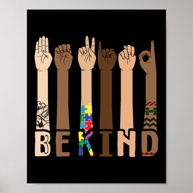 Affiche Langue des signes du genre Interprétation des ense (Devant)