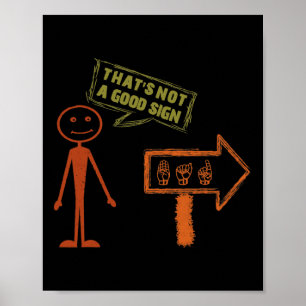 Affiche Langue des signes Sale Américaine Hand Talking Awa