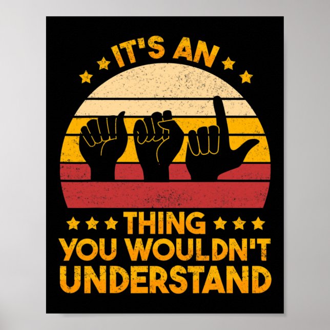 Affiche Langue des signes Sensibilisation des personnes so (Devant)