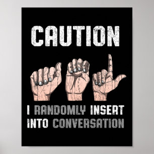 Affiche Langue des signes Vêtements Sourds Sensibilisation