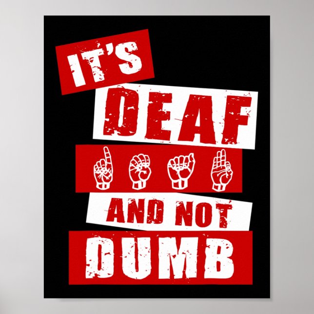 Affiche Langue Sensibilisation Sourde À La Main Parler Asl (Devant)