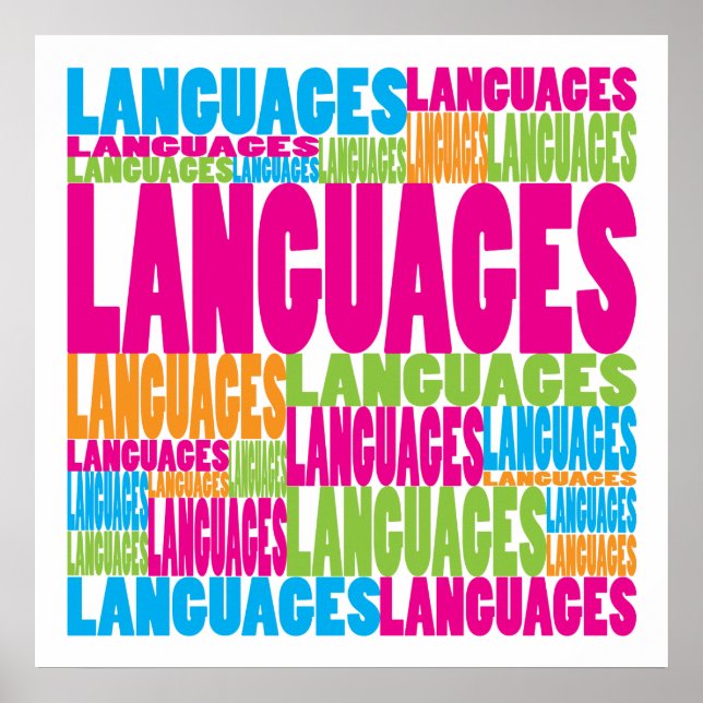 Affiche Langues colorées (Devant)