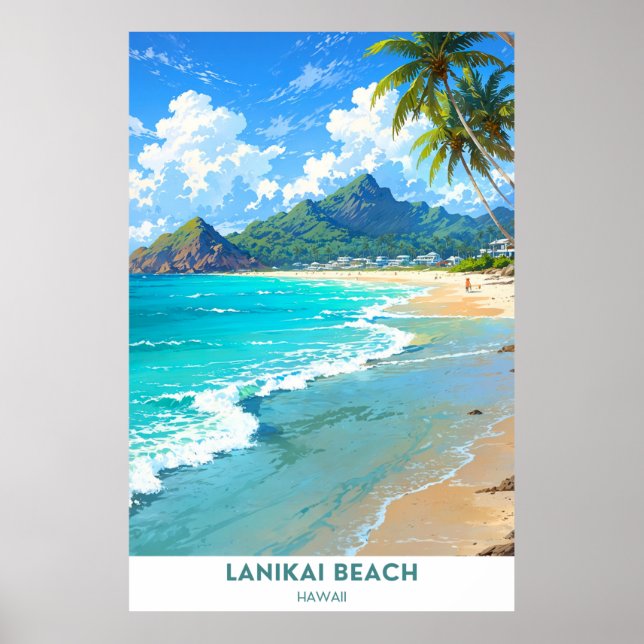 Affiche Lanikai Beach, Hawaii (Devant)